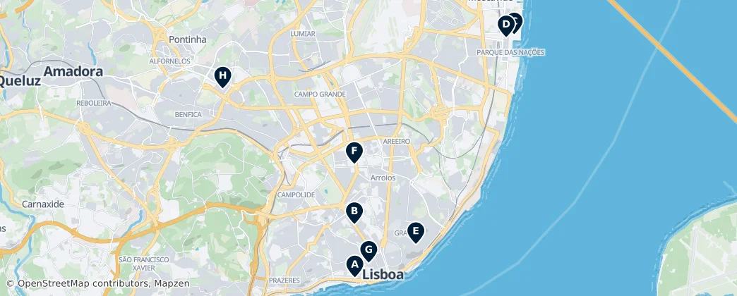 Map of Büyük Lizbon
