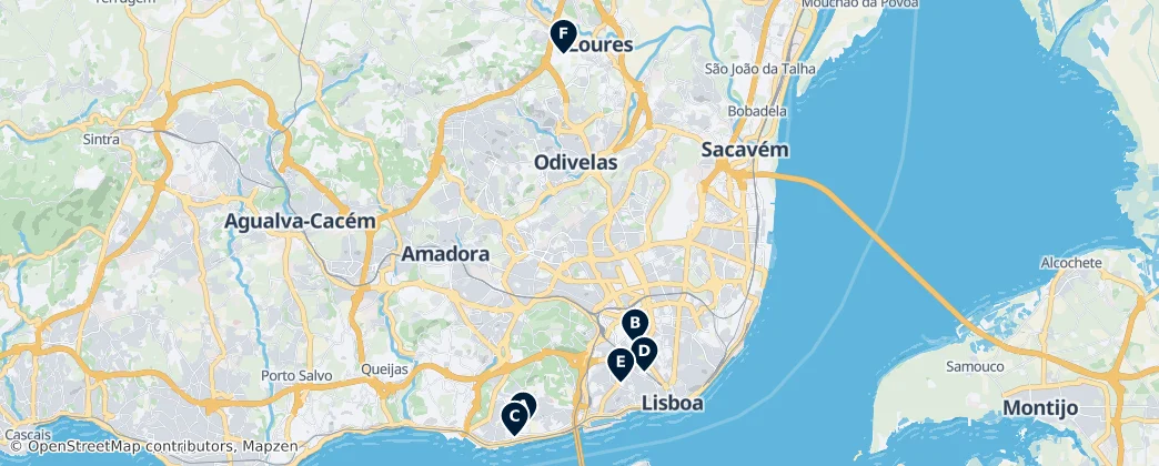 Map of Büyük Lizbon