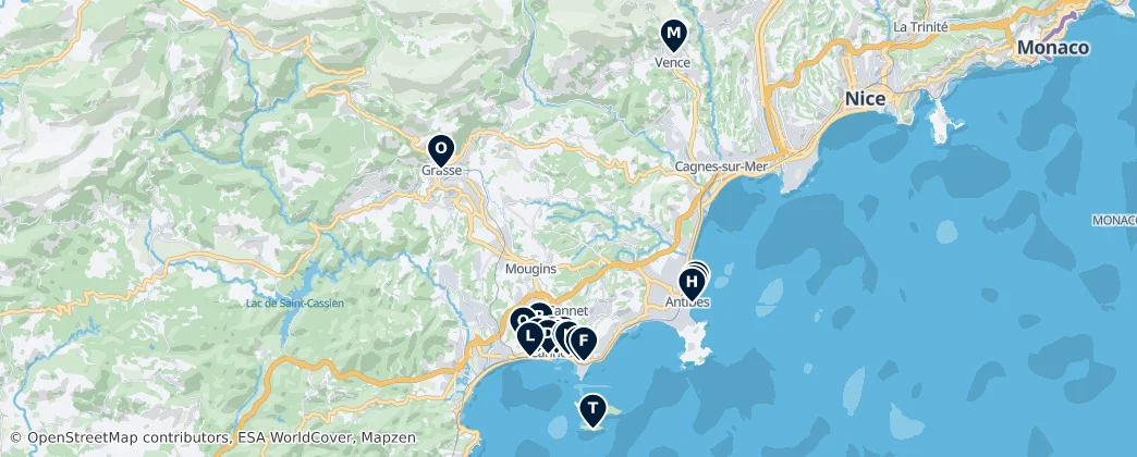Map of Arrondissement of Grasse
