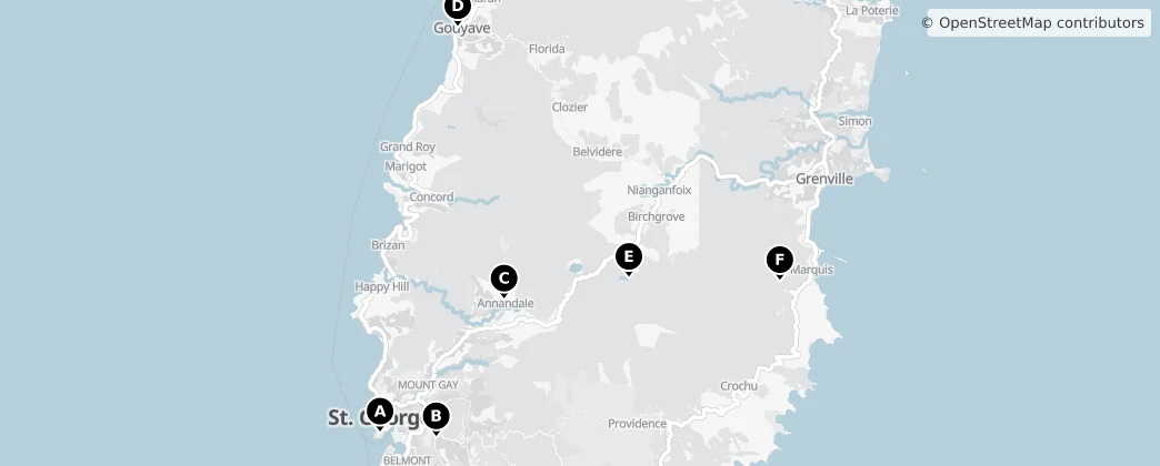 Map of Grenada