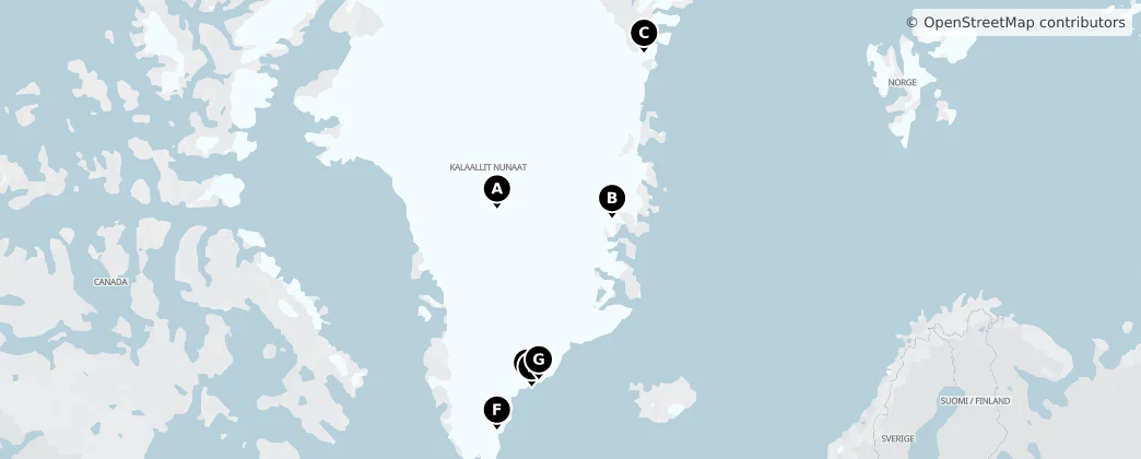 Map of Grönland