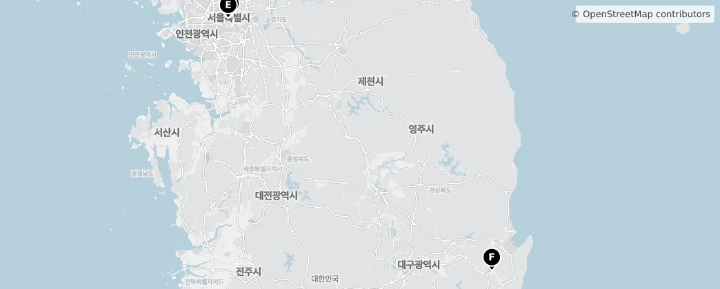 Map of Güney Kore