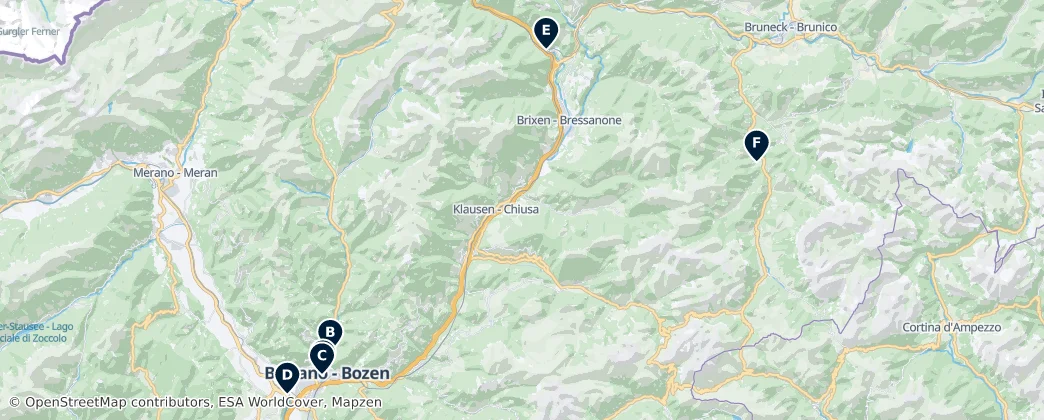 Map of Güney Tirol
