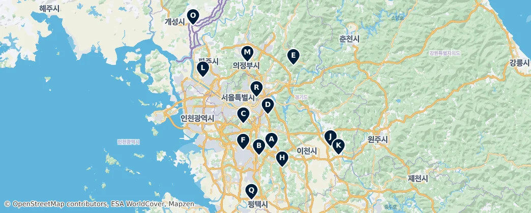 Map of Gyeonggi