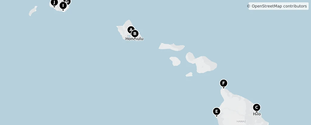 Map of Hawaii
