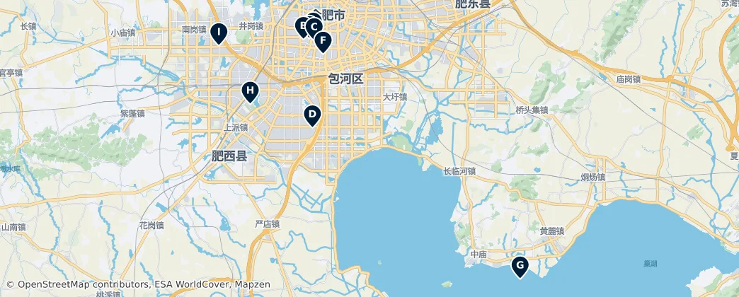 Map of Hefei
