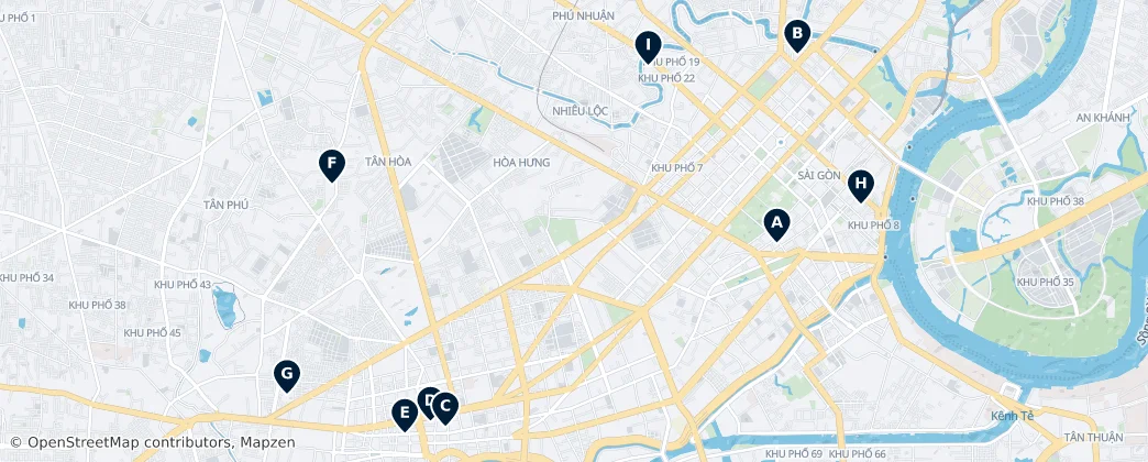 Map of Ho Chi Minh City
