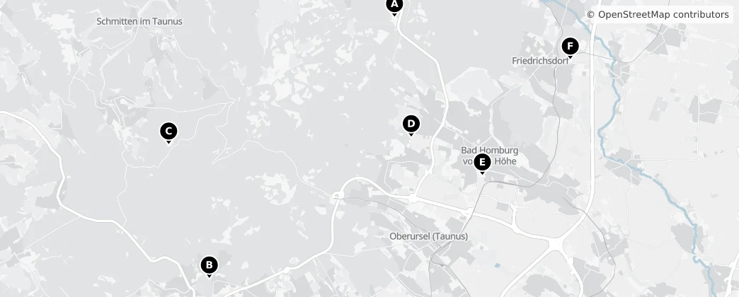 Map of Hochtaunuskreis