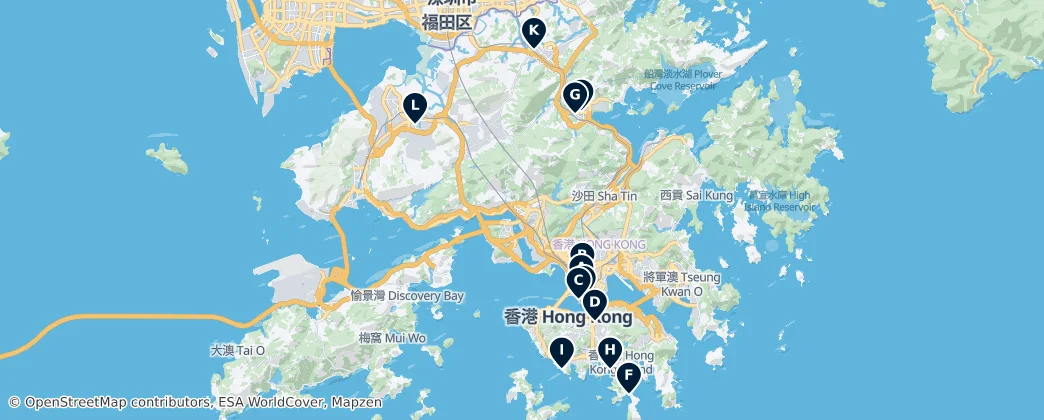 Map of Hong Kong