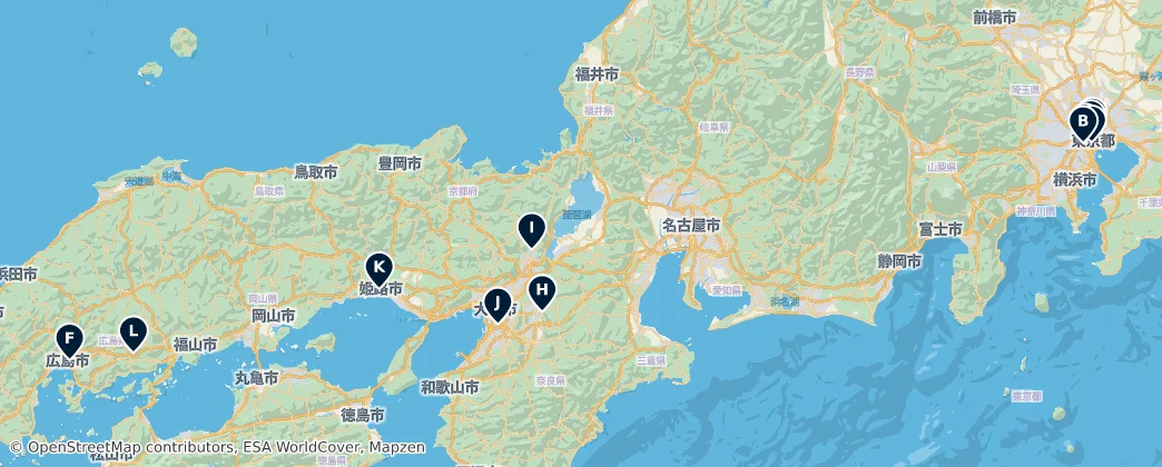 Map of Honshū