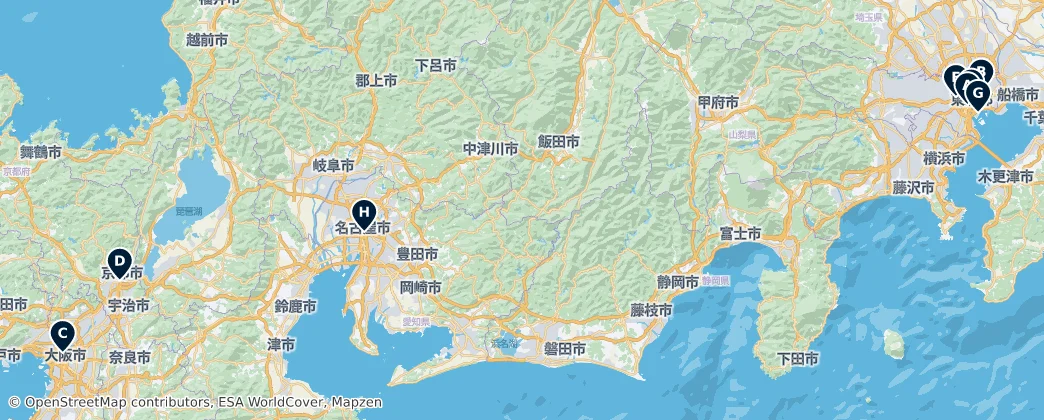 Map of Honshū