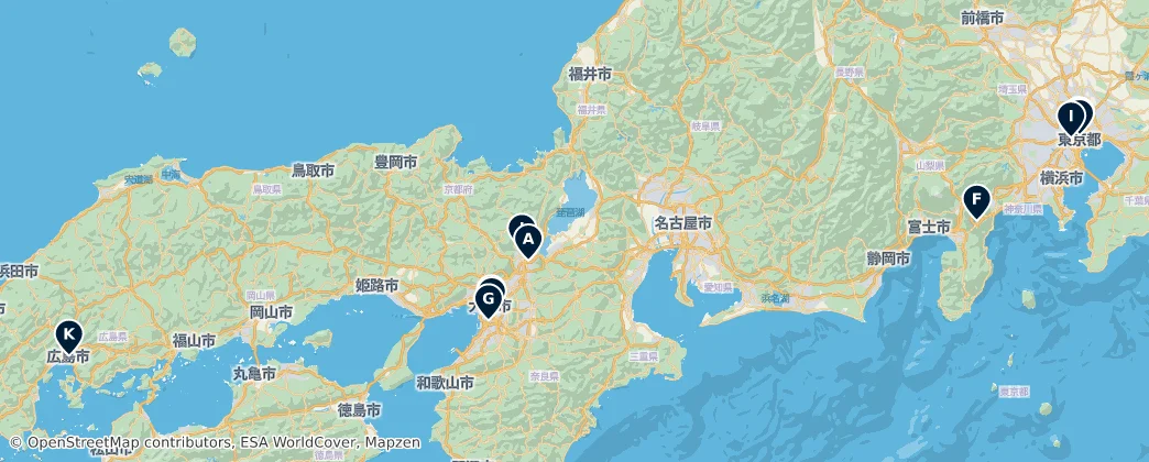 Map of Honshū