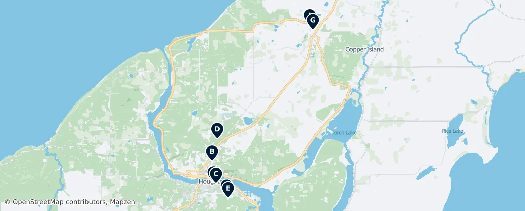 Map of Houghton
