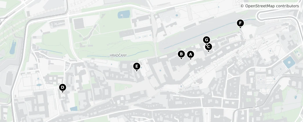 Map of Prag Kalesi Çevresi (Hradčany)