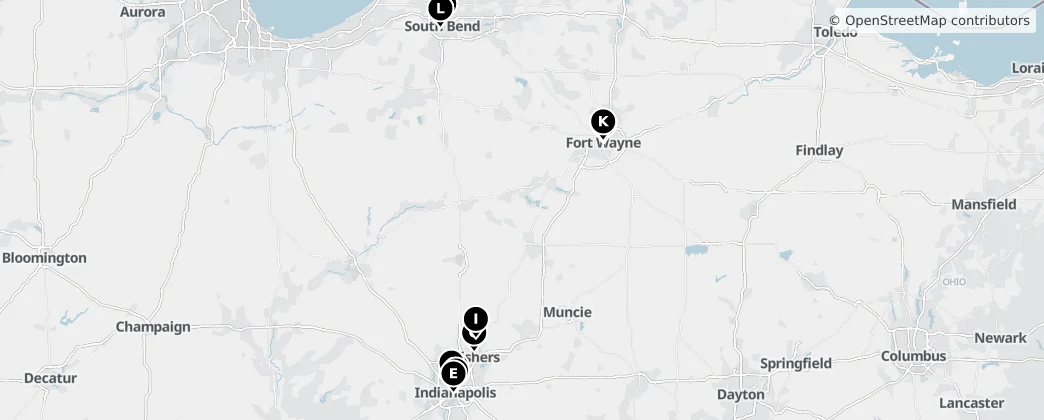 Map of Indiana