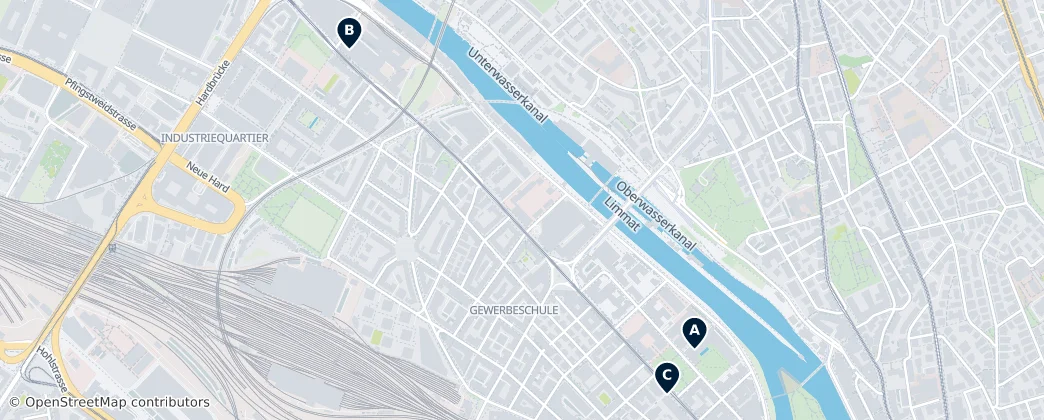 Map of Industriequartier