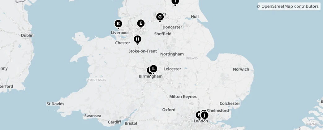 Map of England
