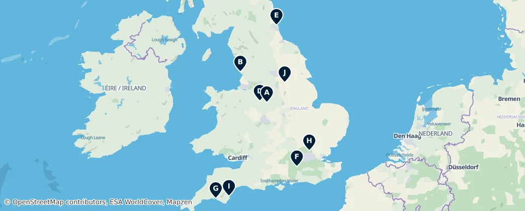 Map of England