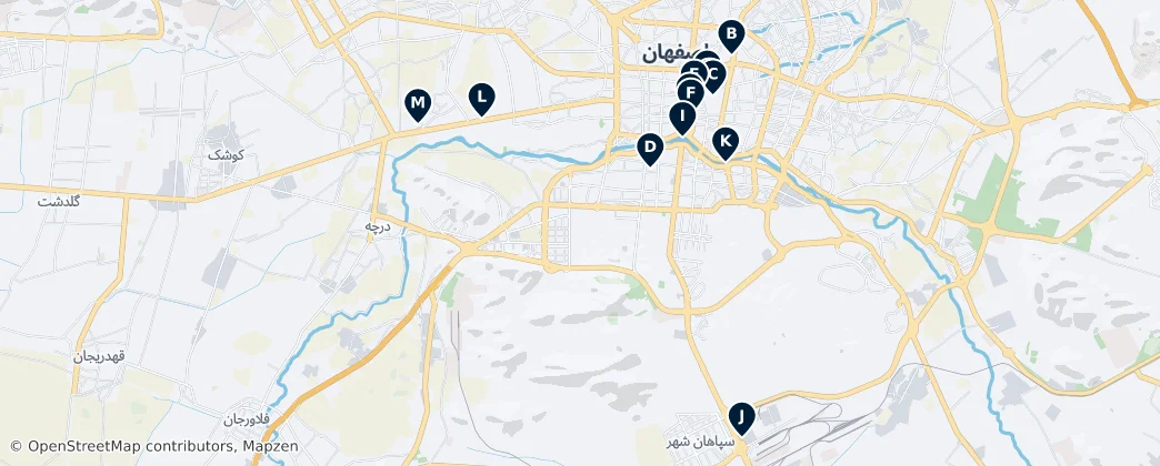 Map of İsfahan