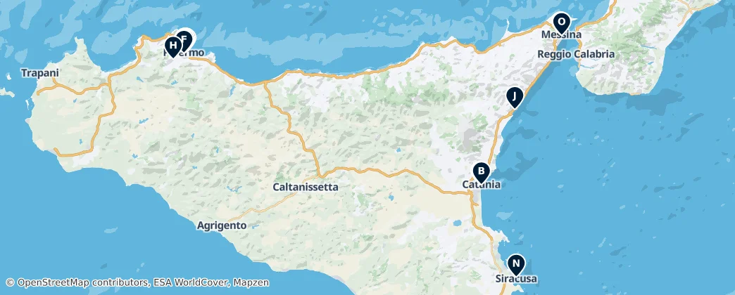 Map of Sicilya