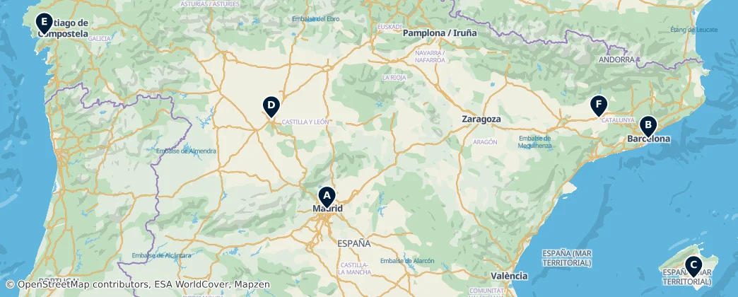 Map of İspanya