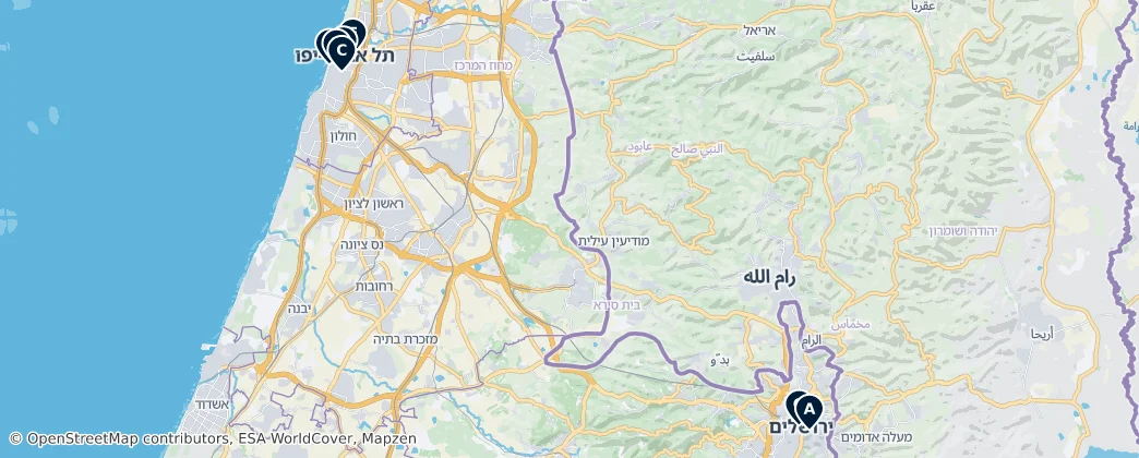 Map of İsrail