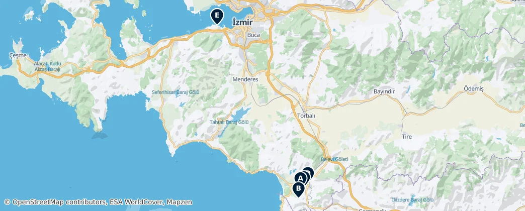 Map of İzmir