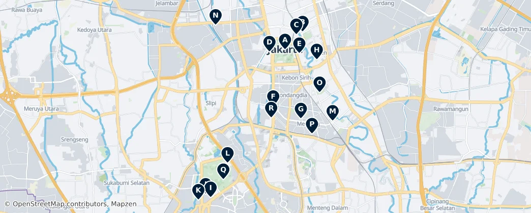 Map of Central Jakarta