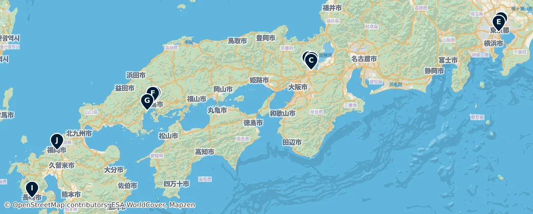 Map of Japonya