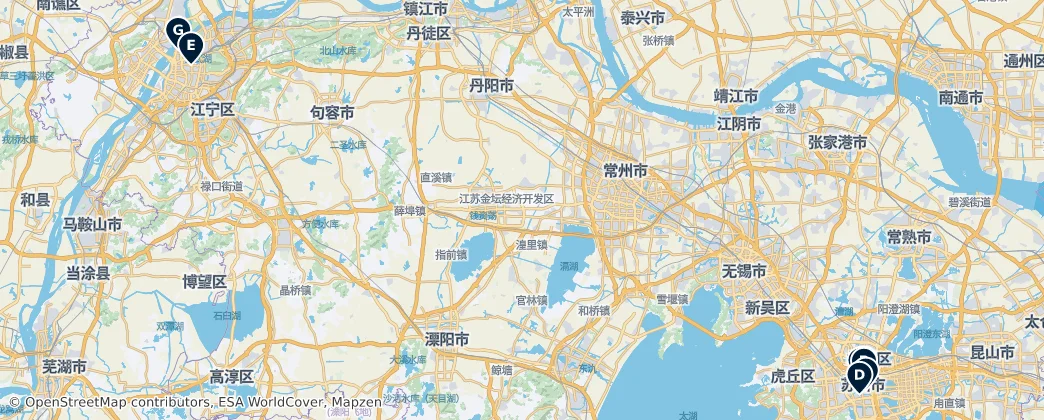 Map of Jiangsu
