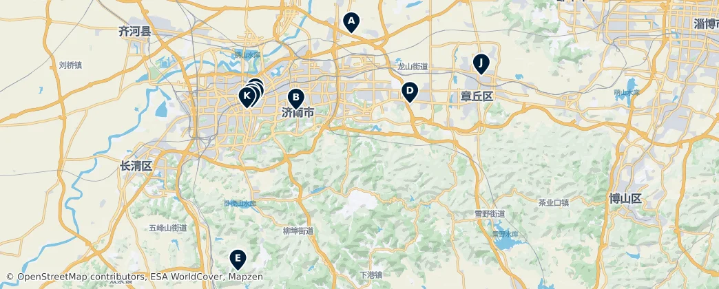 Map of Jinan