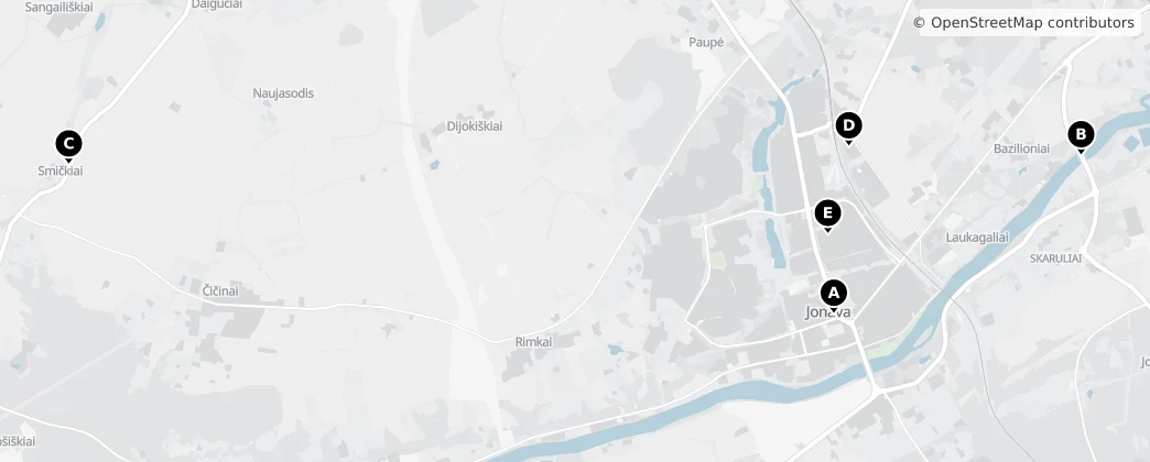 Map of Jonava District Municipality