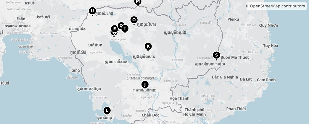 Map of Kamboçya