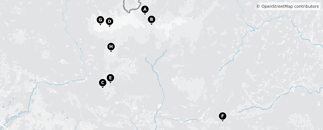 Map of Kamnik–Savinja Alps