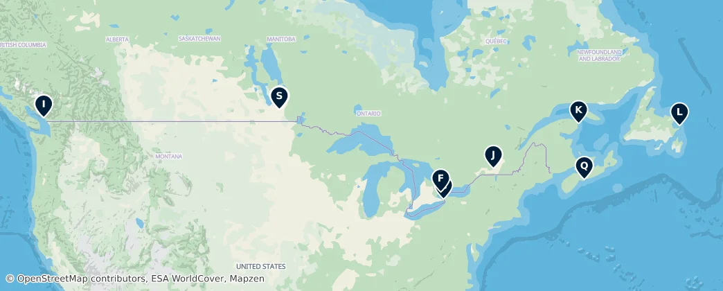 Map of Kanada
