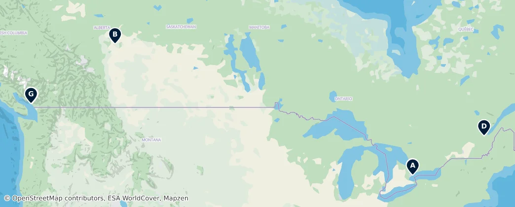 Map of Kanada