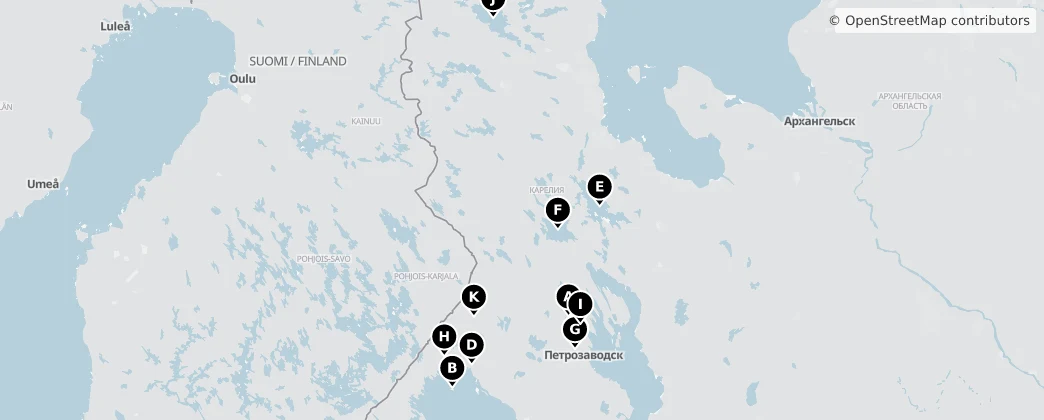 Map of Karelya Cumhuriyeti