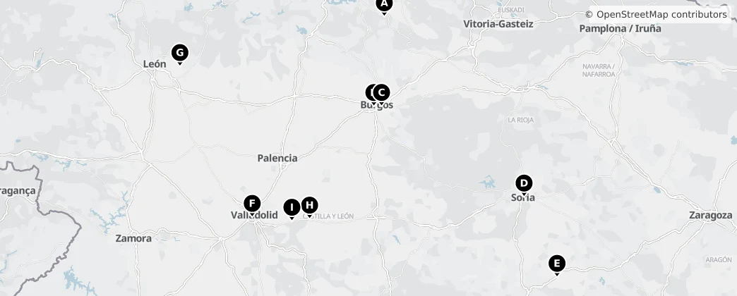 Map of Kastilya ve Leon
