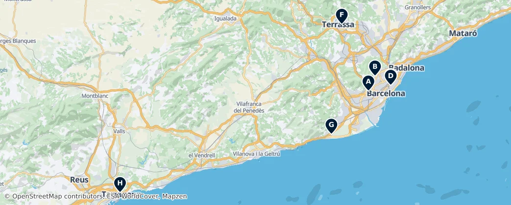 Map of Katalonya
