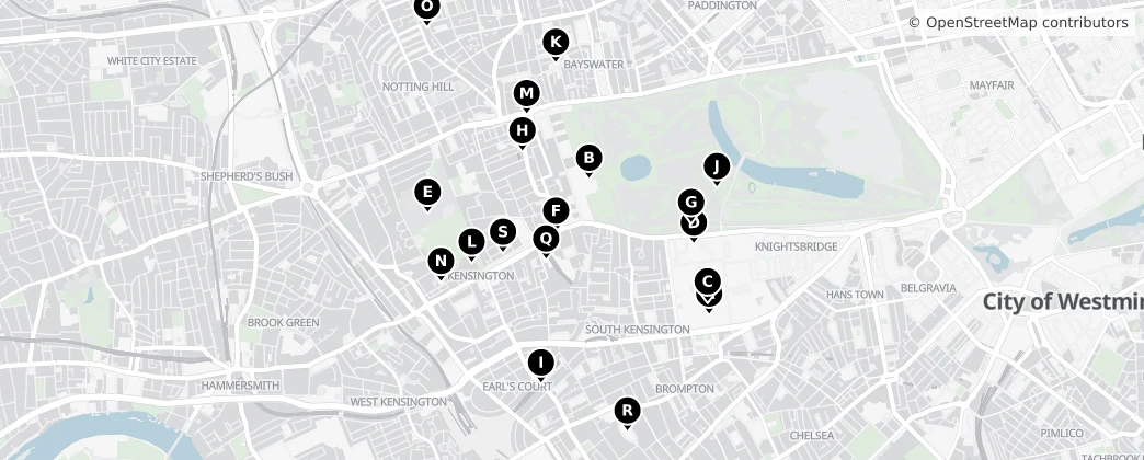 Map of Kensington