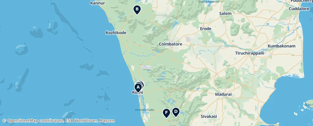 Map of Kerala