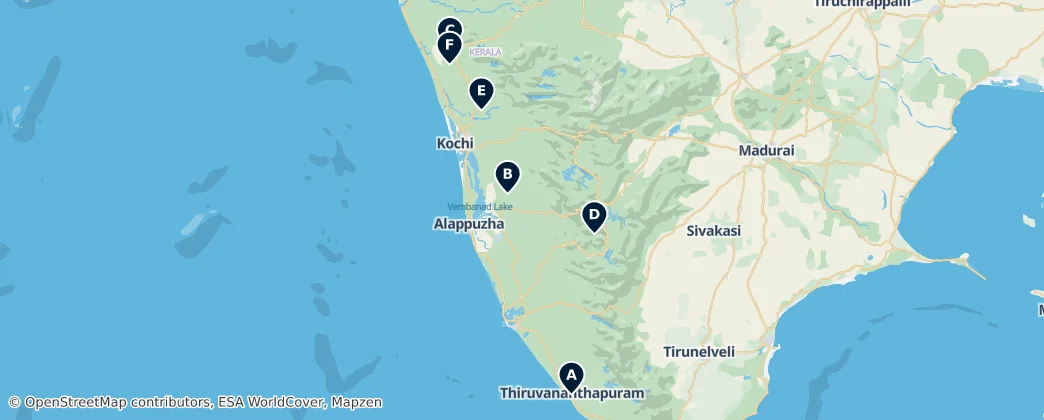 Map of Kerala