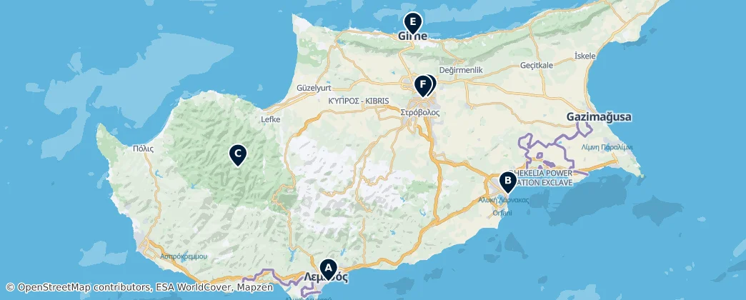 Map of Kıbrıs