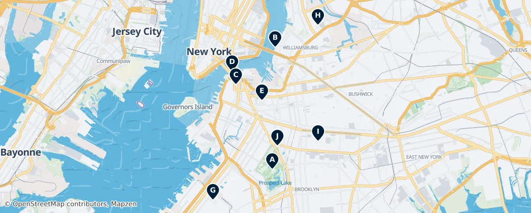 Map of Brooklyn