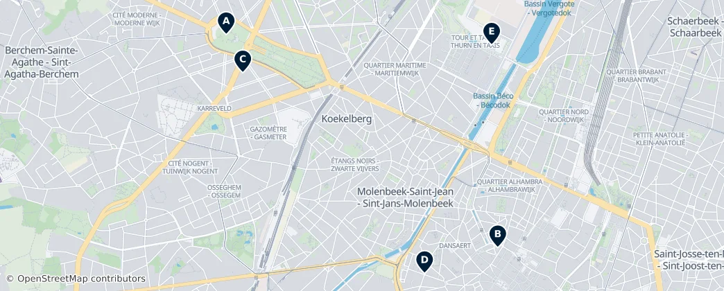 Map of Koekelberg