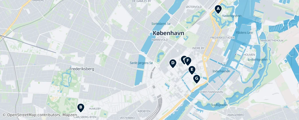 Map of Kopenhag