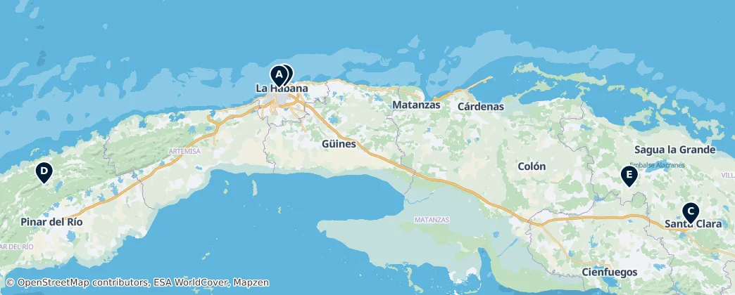 Map of Küba