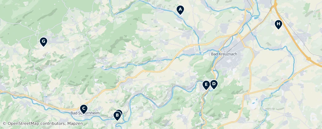 Map of Bad Kreuznach