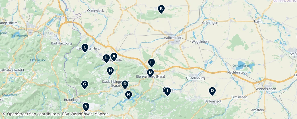 Map of Harz