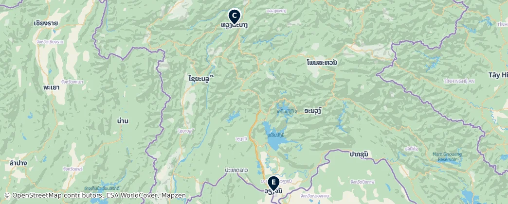 Map of Laos